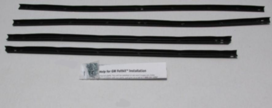 Window Felt Kit: 65 Chev / Pont - 4 door post sedan.. OUTER Authentic Kit (4 pce)