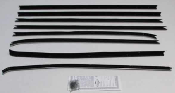 Window Felt Kit: 69-70 GM Full Size 4 door post sedan.  Chev, Pontiac, Olds Buick