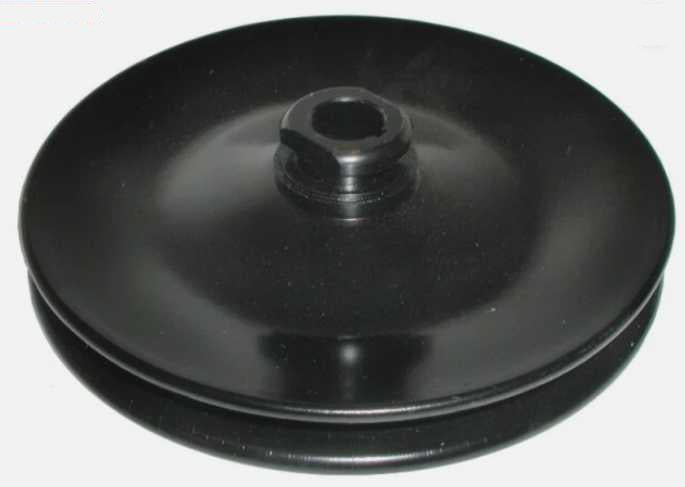 Power Steering Pump Pulley: 64- late 70's GM Various - 5 1/2' inch - single grove Uses NUT