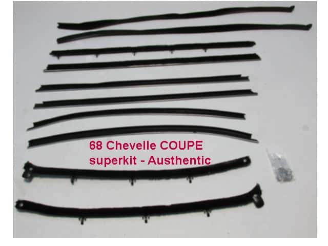 Window Felt Kit: 68 Chevelle Coupe In & OUT + Super Kit (10)