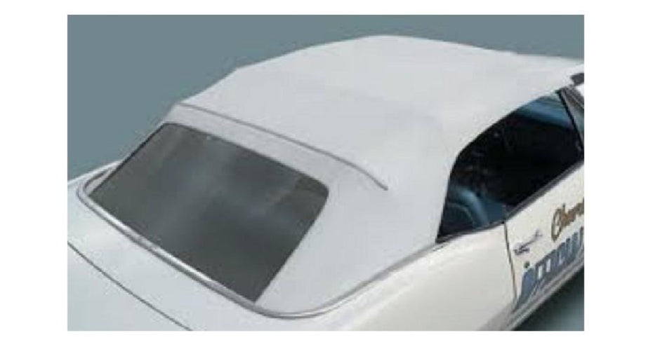 Convertible Top - White 67-9F W/ Plastic Rr Wdw