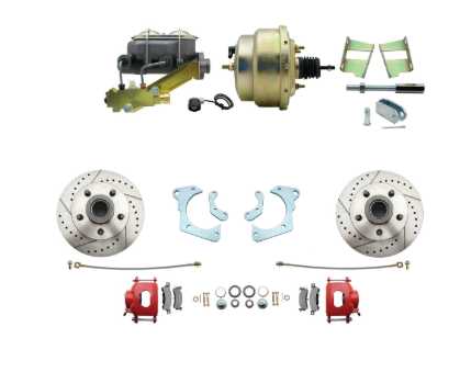 A Disc Brake FRONT: 65-68Full Size Performance - Red or BLACK Calipers KIT