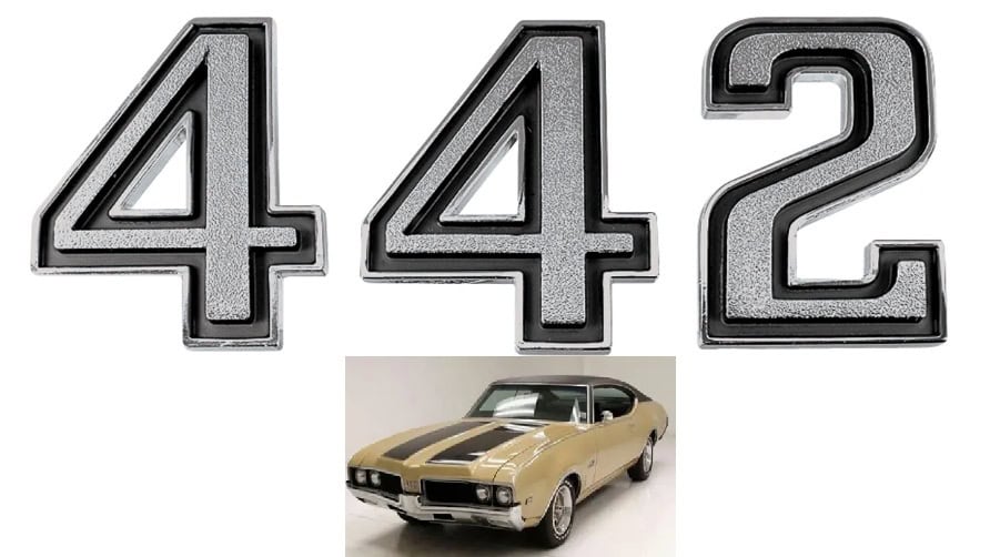 Emblem 442 Olds Cutlass 1969-72 Set "442" - 1 Fender