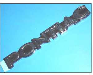 Headlamp "PONTIAC" emblem - Silver - 82-92