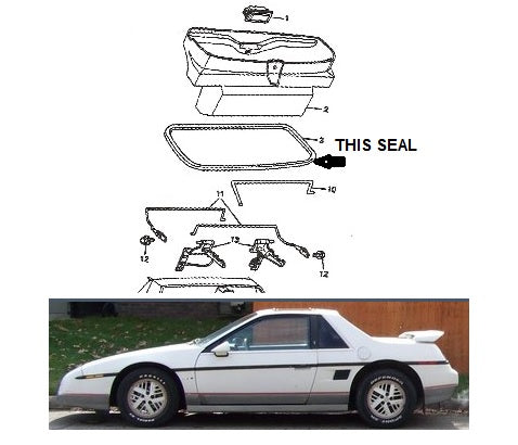 Fiero Trunk Seal: 84-88 NotchBack - NOS GM (1 only)