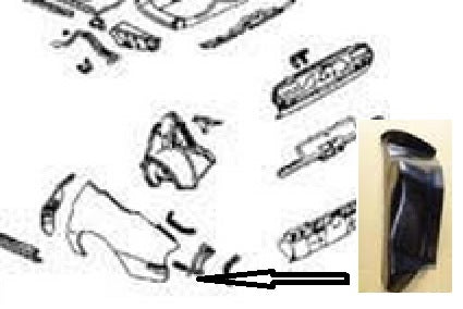 Tail Lamp panel Filler: 79-81 Firebird  (ea)