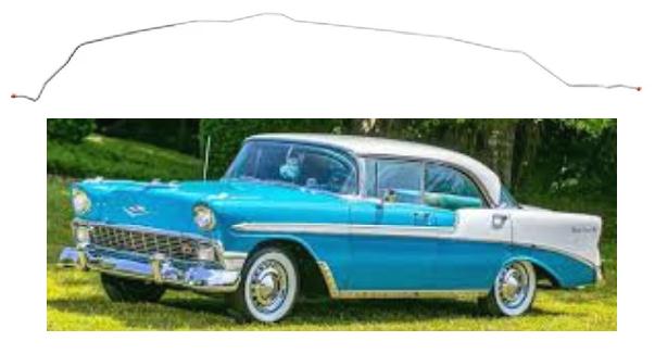 Fuel Line: 55-57 Chev V8 5/16" - Tank to Pump*