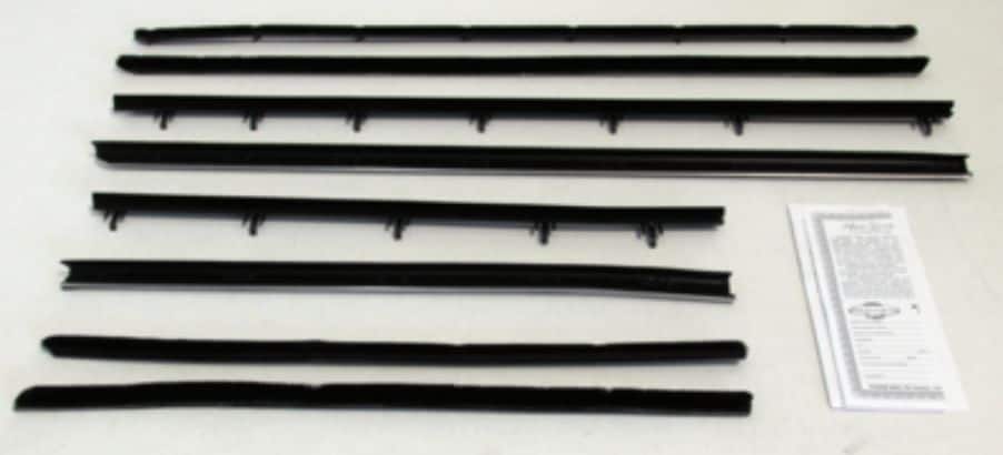 Window Felt Kit: 66-67 GTO LeMans 2 Dr Post (8) Auth
