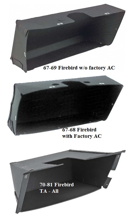 Glovebox Liners: Choose 1967-81F Various