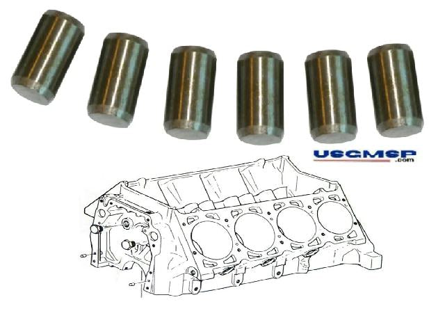 Olds 403 + ENGINE BLOCK PIN KIT-  locating Timing Cover - Olds 403 79 + 64-64 Old (6)