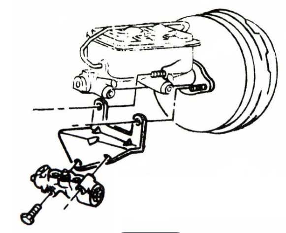 Bracket Proportioning Valve UNDER Booster 70's  Camaro Firebird + Others