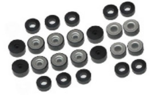 Body Mount Kit: 68-72 A Sedan rubbers & sleeves (24Pce)