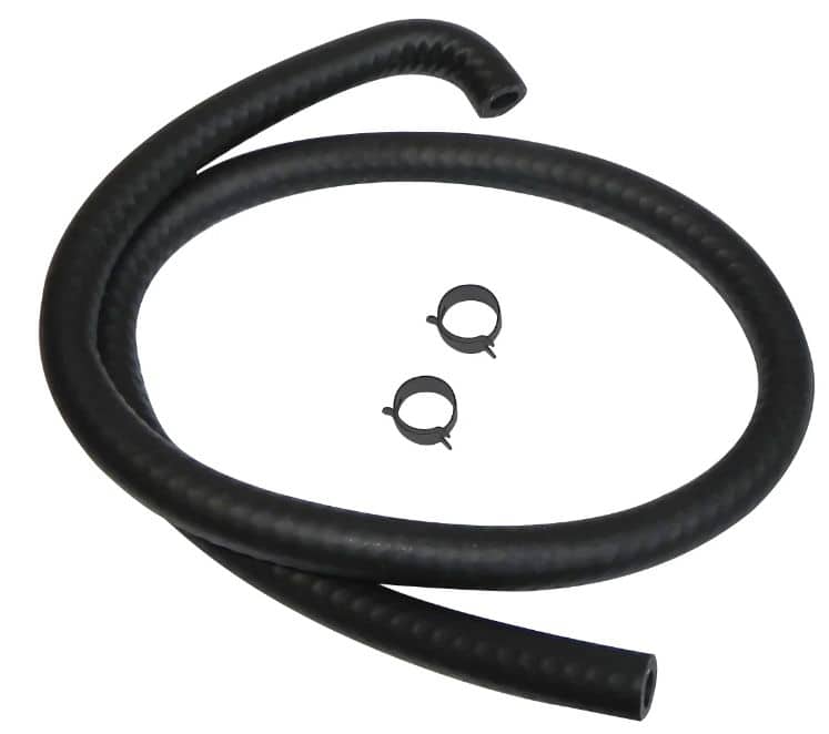 PVC Hose: Curved ended for neat tight fit - 90cm / 35 inches