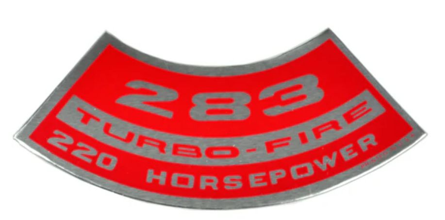Air Cleaner Decal: 1959-65 Chev V8 - various