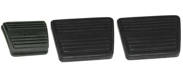Brake Pedal Pad Kit: Manual Brake, Clutch &  PARK pad - 3 pads - 1964-1988 Various