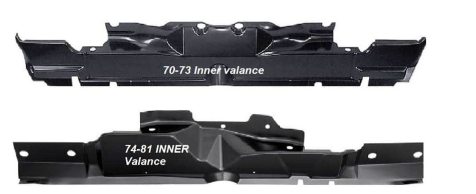 Inner Valance: 70-73 & 74-81F Trunk to floor