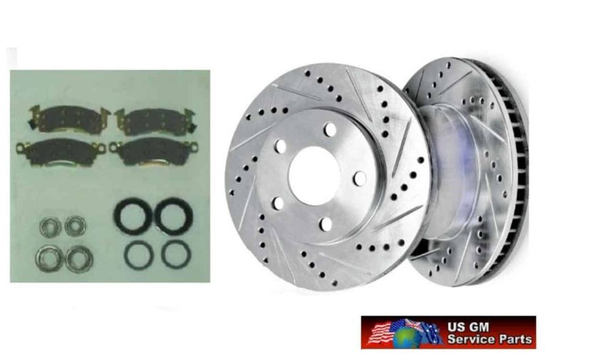 Front Brake Kit Slotted: 70-78 Camaro & Firebird TA