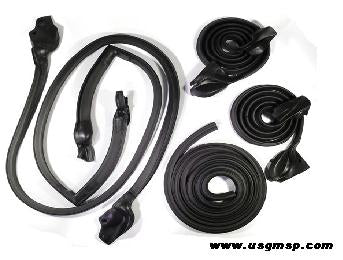 A: Weatherseal Kit: 70-81 Coupe Stage 1 (Premium) - Doors, boot, Roof - USA Made