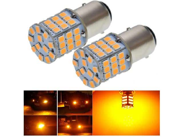 Bulb: LED AMBER TWIN Contact - (pr)