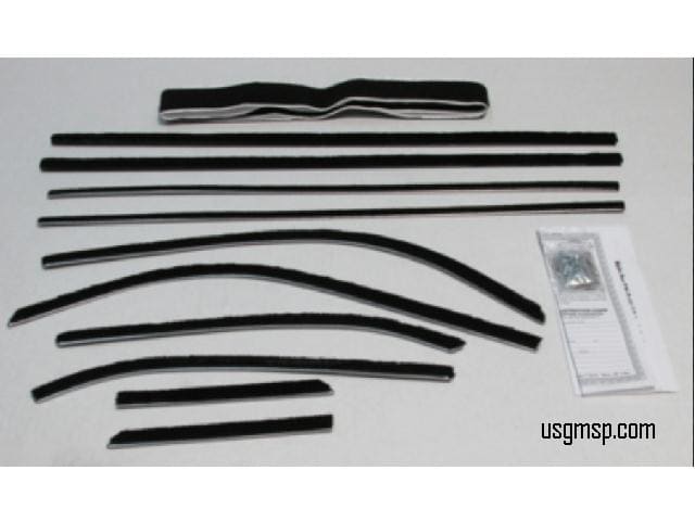 Window Felt Kit: 58 Chev Impala COUPE - 10 Pce Authentic