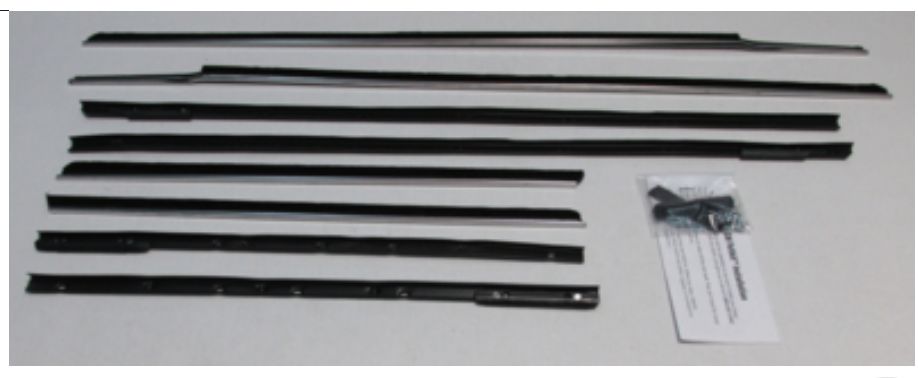 Window Felt Kit: 62 Chev Impala COUPE (8) - Authentic