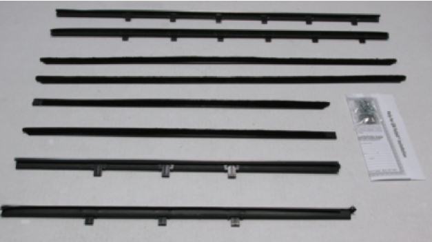 Window Felt Kit: 63-64 - 4 door POST SEDAN (8) - Authentic