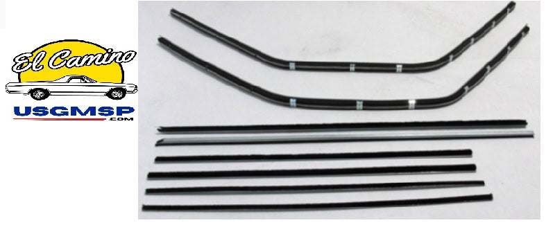 El Camino 1959-60 Window Felt Kit - Authentic Channels +Inner & Outer (10)