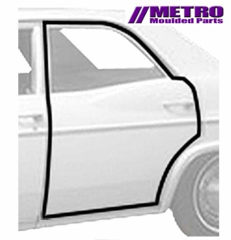 67-68 Full Size Pillared Sedan: REAR POST DOOR Seals- POST -  SET - Premium