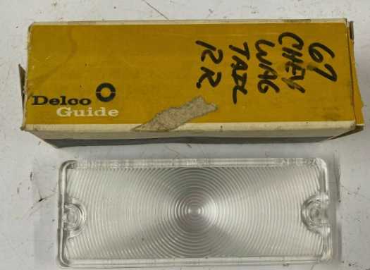 1967 Chevy Wagon Impala Belair Clear Backup lamp Lens -NOS GM - PAIR