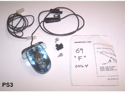 Under Hood Lamp Kit: 69 GM vehicles (specific)