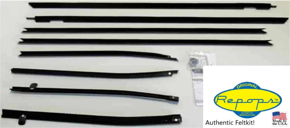 Window Felt Kit: 69-70 GM Full Size Convertible