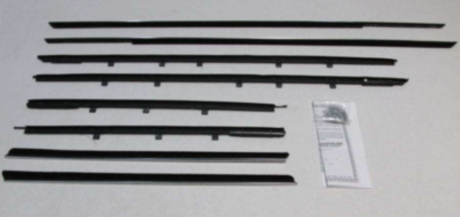 Window Felt Kit: 63-64 Pontiac Bonneville 2 door Coupe - 8pce Authentic USA MADE