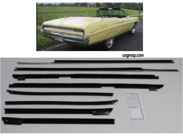 Window Felt kit: 67-68 Impala/Parisienne Convertible - Authentic