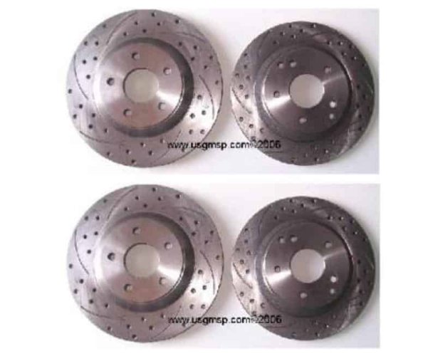 Disc Rotor: Corvette 1988-96 SET 4 - Slotted/Drilled KIT (4) – Pontiworld