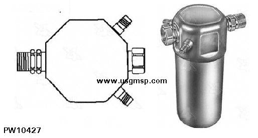Accumulator/ Filter: 88-92 Corvette (4 outlets)