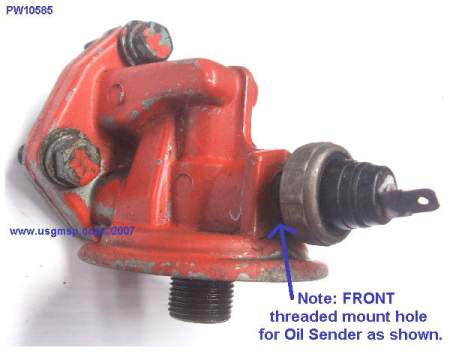 Oil Filter Bracket: Pontiac V8 w/ Front Sensor
