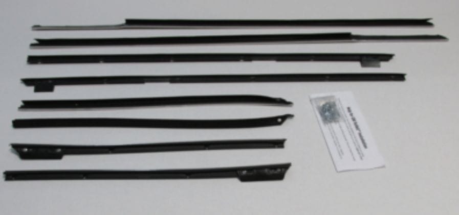 Window Felt Kit: 67-68 Full Size Coupe & Conv (8 piece - repro)
