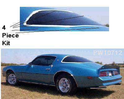 Molding Kit: Rear window set - 75-81F (Chrome)