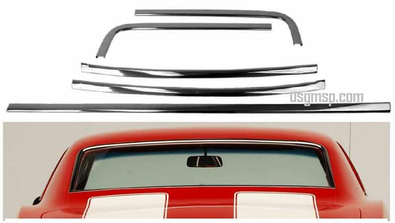 Window Molding Kit: 1967 - 1969 (5) REAR SET KIT