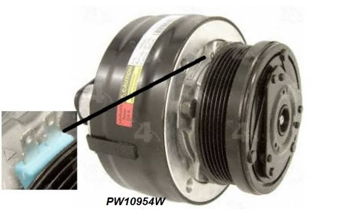 AC Compressor: 88-89 Firebird/Camaro 350 V8 (NEW - GM)