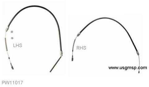 Cable Handbrake: Corvette 84-90 LHS