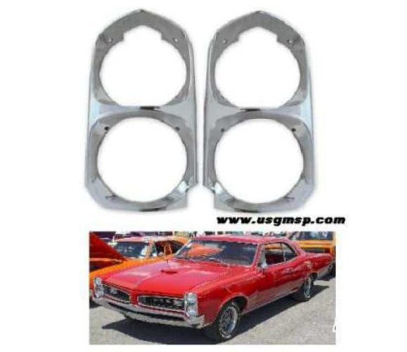 Headlight Bezels: 66 & 67 GTO / LeMans SET (pr)
