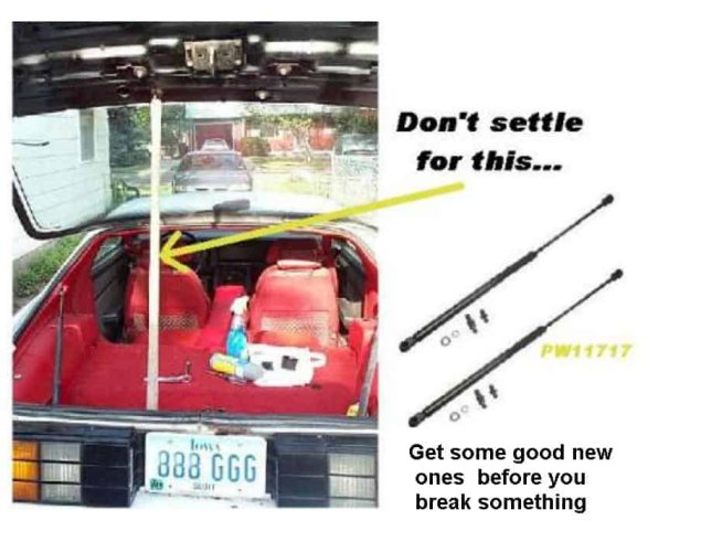 Hatch Strut: 82-92 Firebird TA / Camaro  (RE - ea)
