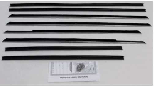 Window Felt Kit: 61-62 Full Size 4dr POST SEDAN - (8 pce) AUTH.