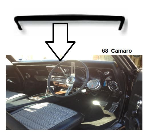 OER Dash Carrier Lens With Tach – 1968 Pontiac Firebird & Chevrolet Camaro (Plastic, 6481587)