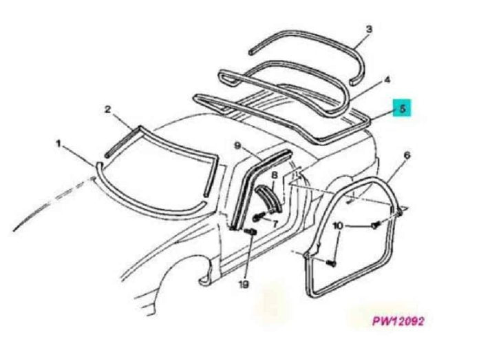 Hatch Seal: 93-02 Camaro Firebird TA - GM NOS