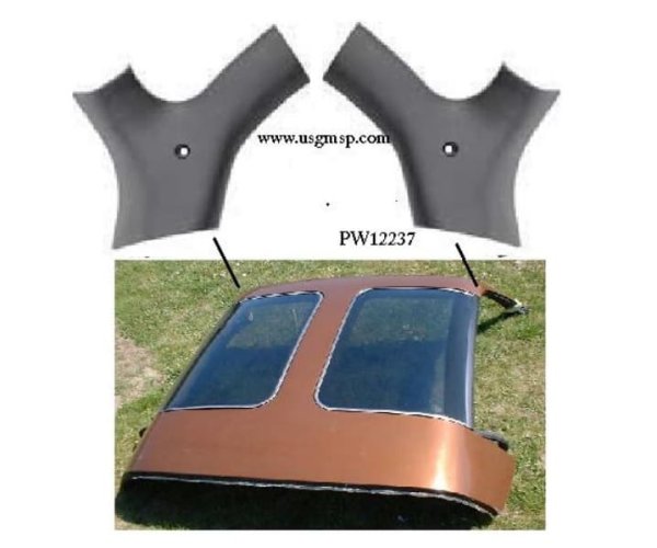 T-Top Headliner Front "Y" molding: 78-81 F (pair set)