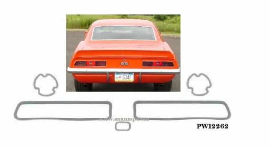 Gasket Kit: 69 Camaro Lenses - Std & SS - Front & Rear