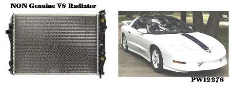 Radiator: 93-97 Camaro Firebird  STD DUTY  V8 (Economy)