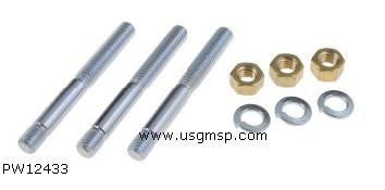 Exhaust Stud Kit: 3 x Studs & Nuts